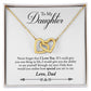 Daughter - Never Forget - Interlocking Heart Necklace