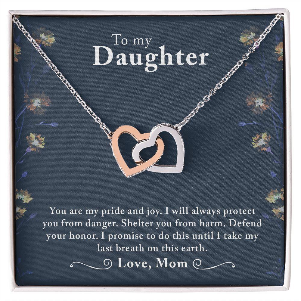 Daughter - My Pride - Interlocking Hearts Necklace - Pendant Republic