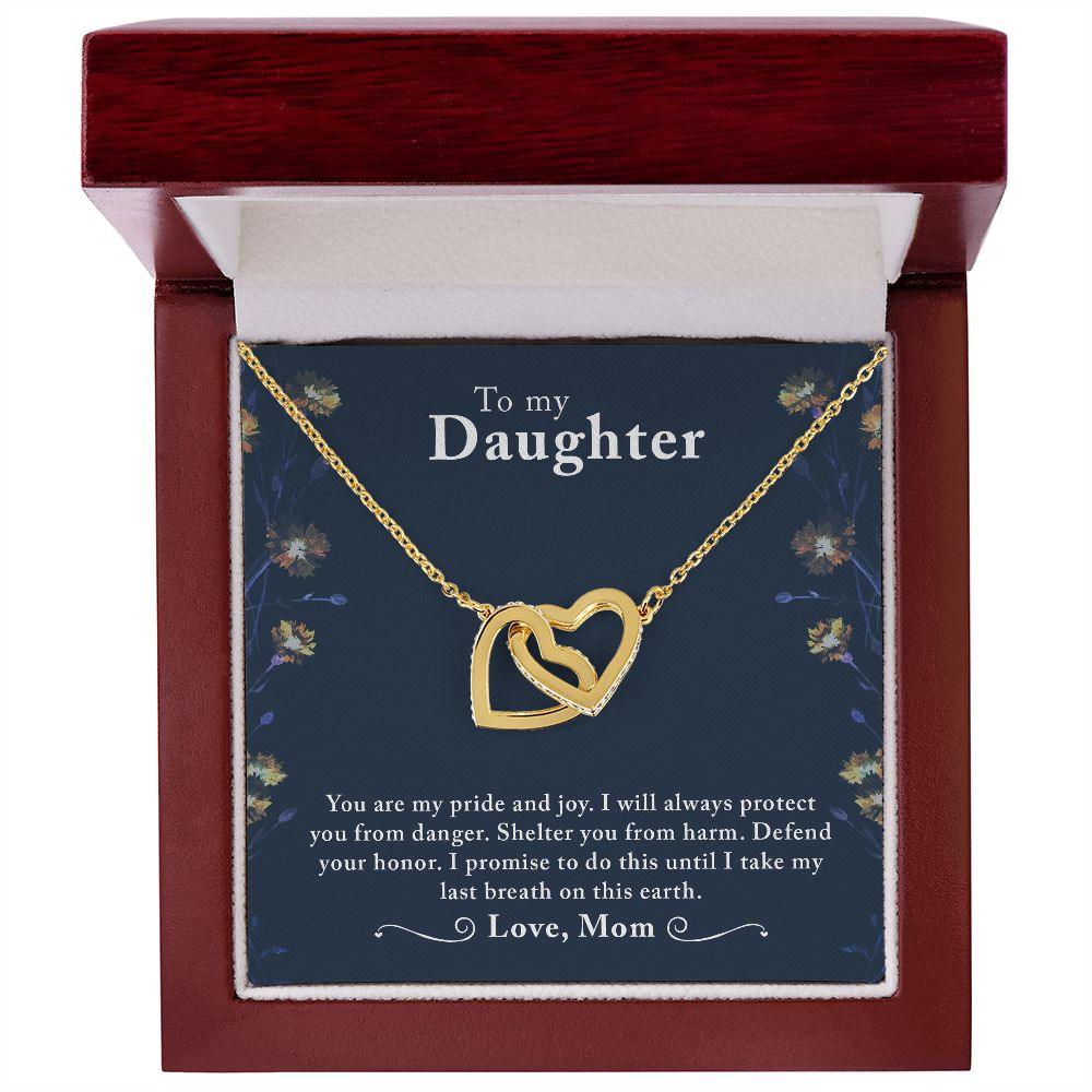 Daughter - My Pride - Interlocking Hearts Necklace - Pendant Republic