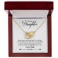 Daughter - Never Forget - Interlocking Heart Necklace