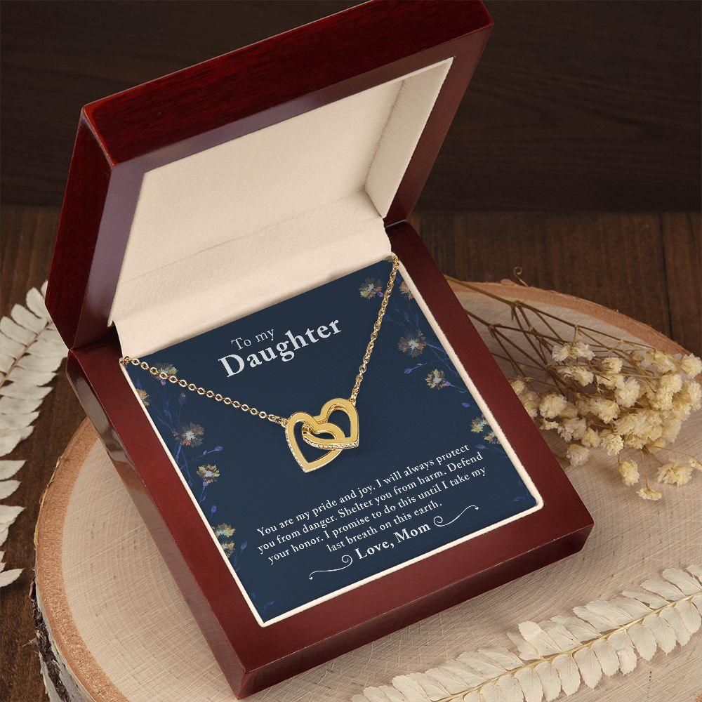 Daughter - My Pride - Interlocking Hearts Necklace - Pendant Republic
