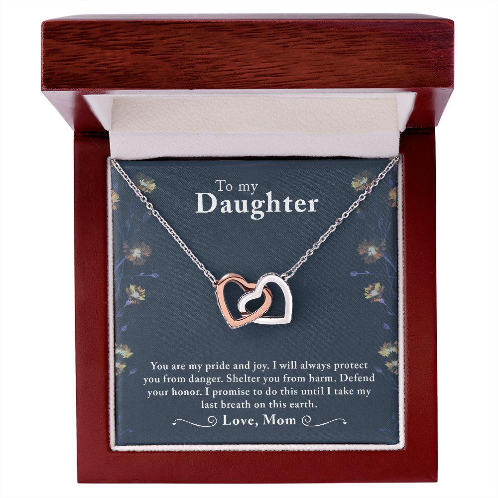 Daughter - My Pride - Interlocking Hearts Necklace - Pendant Republic