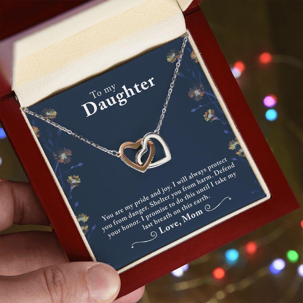 Daughter - My Pride - Interlocking Hearts Necklace - Pendant Republic