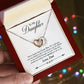 Daughter - Never Forget - Interlocking Heart Necklace