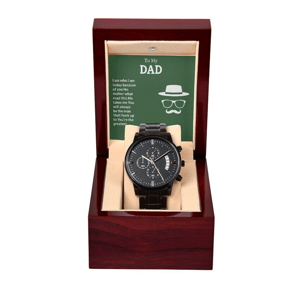 Father - Black Chronograph Watch - Pendant Republic
