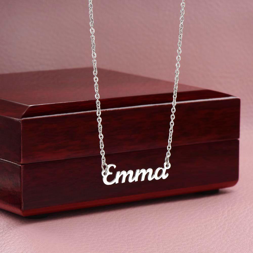 Custom Name Necklace - From Mom and Dad - Pendant Republic