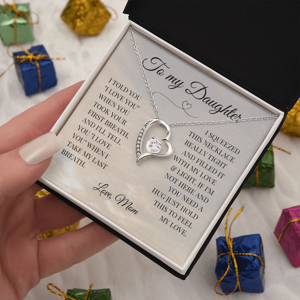 Daughter | 'Last Breath' Gift From Mom | Forever Love Necklace